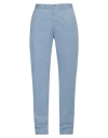 Incotex Man Pants Light Blue Size 35 Cotton, Elastane