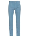 Incotex Man Pants Light Blue Size 38 Cotton, Elastane In Blue