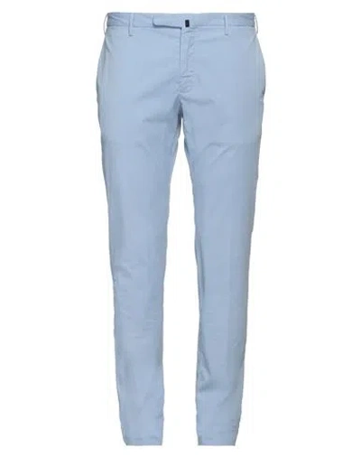 Incotex Man Pants Light Blue Size 38 Cotton, Elastane