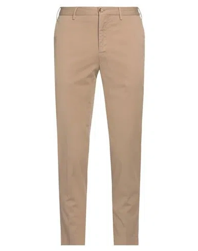 Incotex Man Pants Light Brown Size 38 Cotton, Elastane In Beige