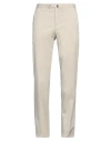 Incotex Man Pants Light Grey Size 38 Cotton, Elastane