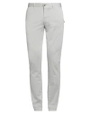 Incotex Man Pants Light Grey Size 34 Cotton, Elastane In White
