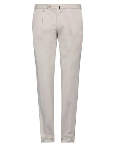 Incotex Man Pants Light Grey Size 34 Cotton, Elastane In Neutral