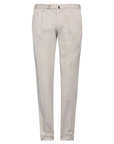 Incotex Man Pants Light Grey Size 38 Cotton, Elastane
