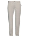 Incotex Man Pants Light Grey Size 36 Cotton, Elastane