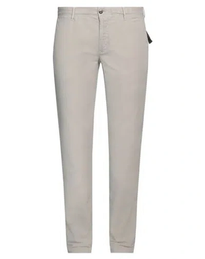 Incotex Man Pants Light Grey Size 36 Cotton, Elastane In Grey
