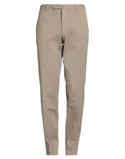 Incotex Man Pants Light Grey Size 40 Cotton, Elastane In Gray
