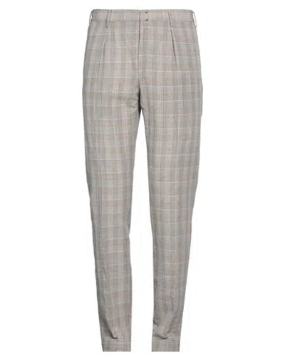 Incotex Man Pants Light Grey Size 42 Cotton, Linen