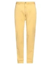 Incotex Man Pants Light Yellow Size 36 Cotton, Elastane