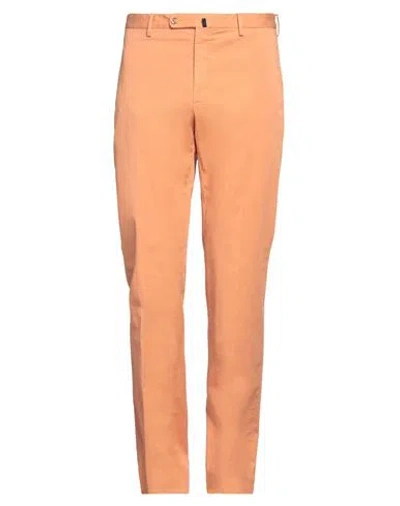 Incotex Man Pants Mandarin Size 38 Cotton, Elastane In Mandarin