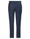 Incotex Man Pants Midnight Blue Size 30 Cotton, Linen In Blue