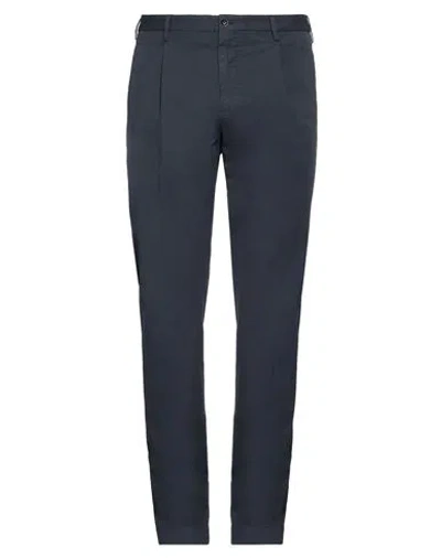 Incotex Man Pants Midnight Blue Size 38 Cotton, Elastane In Blue