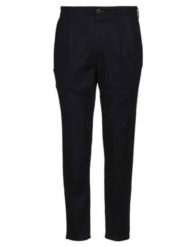 Incotex Man Pants Midnight Blue Size 34 Virgin Wool, Polyester, Elastane In Black