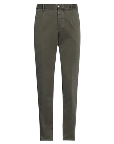 Incotex Man Pants Military Green Size 32 Cotton, Elastane