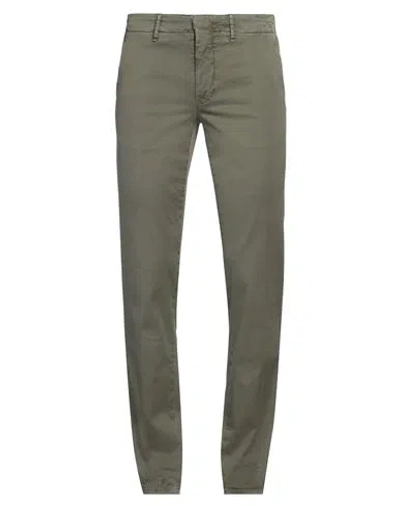 Incotex Man Pants Military Green Size 32 Cotton, Elastane