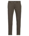 Incotex Man Pants Military Green Size 33 Cotton, Elastane