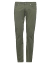 Incotex Man Pants Military Green Size 34 Cotton, Elastane