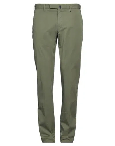 Incotex Man Pants Military Green Size 34 Cotton, Elastane