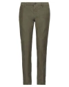Incotex Man Pants Military Green Size 34 Cotton, Elastane