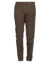 Incotex Man Pants Military Green Size 32 Cotton, Polyester In Green