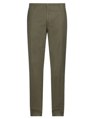 Incotex Man Pants Military Green Size 35 Cotton