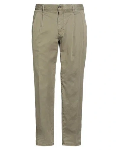 Incotex Man Pants Military Green Size 35 Cotton, Elastane