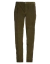 Incotex Man Pants Military Green Size 36 Cotton, Elastane