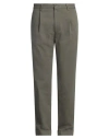 Incotex Man Pants Military Green Size 38 Cotton, Wool, Polyester In Gray
