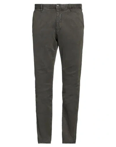 Incotex Man Pants Military Green Size 40 Cotton, Elastane In Green
