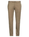Incotex Man Pants Military Green Size 40 Cotton, Elastane In Green