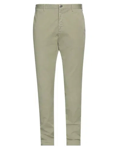 Incotex Man Pants Military Green Size 40 Cotton, Elastane In Green