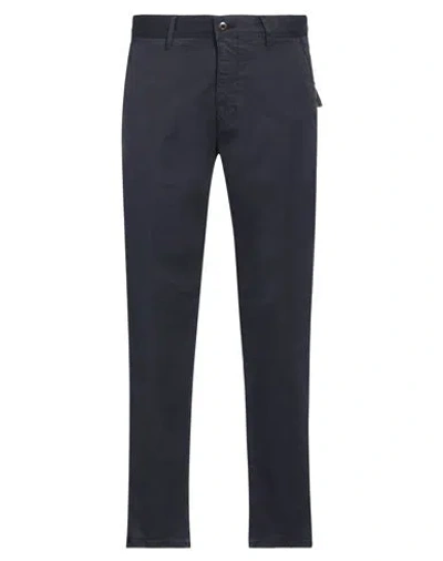 Incotex Man Pants Navy Size 31 Cotton, Elastane In Navy Blue