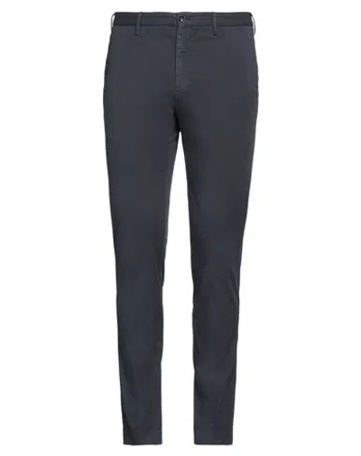 Incotex Man Pants Navy Blue Size 32 Cotton, Elastane In Navy Blue