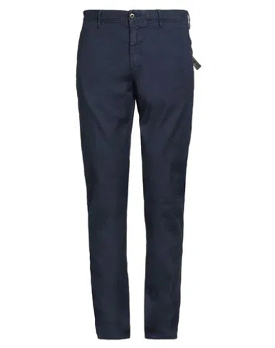 Incotex Man Pants Navy Blue Size 32 Linen, Cotton, Elastane