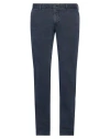 Incotex Man Pants Navy Size 35 Cotton, Elastane In Navy Blue