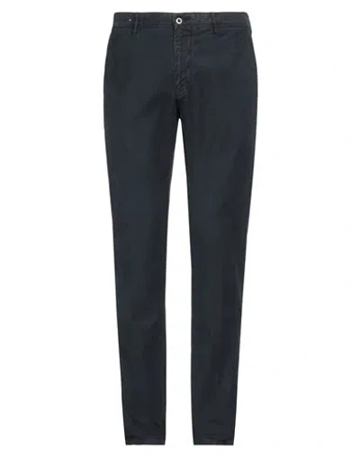 Incotex Man Pants Navy Size 42 Cotton, Elastane In Navy Blue