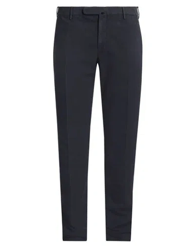 Incotex Man Pants Navy Size 40 Cotton, Elastane In Navy