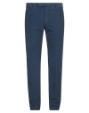 Incotex Man Pants Navy Size 40 Cotton, Elastane In Blue