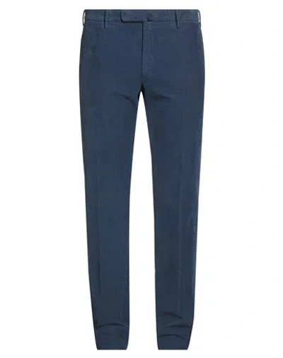 Incotex Man Pants Navy Size 40 Cotton, Elastane In Blue