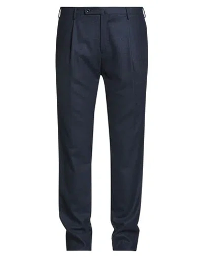 Incotex Man Pants Navy Size 40 Virgin Wool, Elastane In Blue
