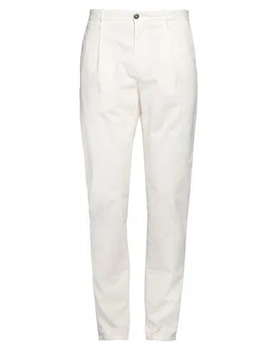 Incotex Man Pants Off White Size 35 Cotton, Elastane