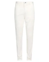 Incotex Man Pants Off White Size 36 Cotton, Elastane