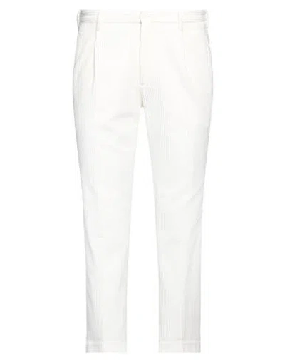 Incotex Man Pants Off White Size 38 Cotton