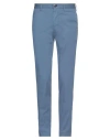 Incotex Man Pants Pastel Blue Size 30 Cotton, Elastane