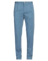 Incotex Man Pants Pastel Blue Size 44 Cotton, Lyocell, Elastane