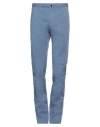 Incotex Man Pants Pastel Blue Size 32 Cotton, Elastane