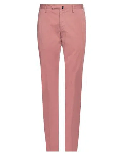 Incotex Man Pants Pastel Pink Size 38 Cotton, Elastane