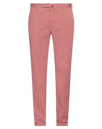 Incotex Man Pants Antique Rose Size 38 Cotton, Elastane In Pink