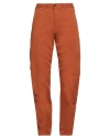Incotex Man Pants Rust Size 32 Cotton, Elastane In Red