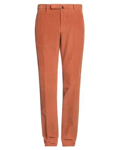 Incotex Man Pants Rust Size 36 Cotton, Elastane